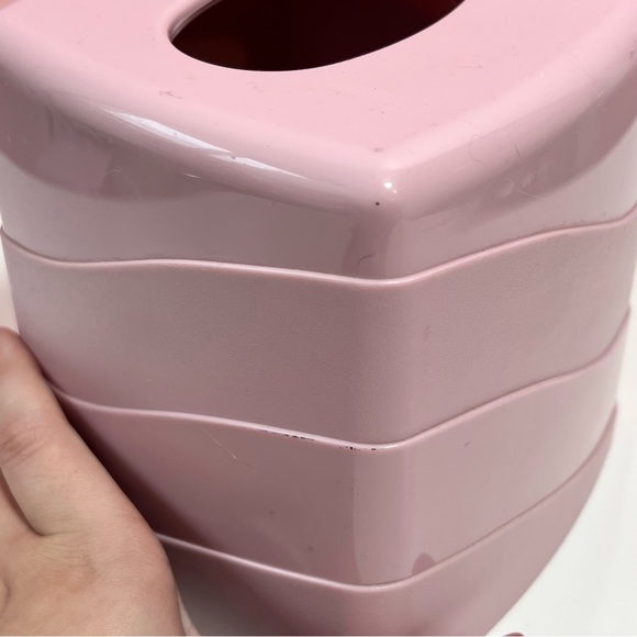 Vintage retro art deco funky pink tissue box cover - Picture 7 of 7